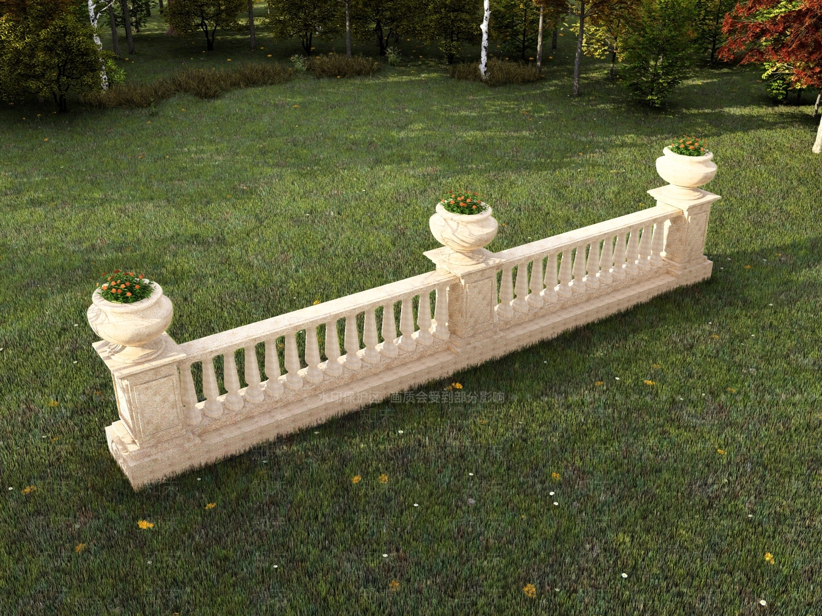 法式欧式栏杆扶手SU模型下载【ID:1197841365】