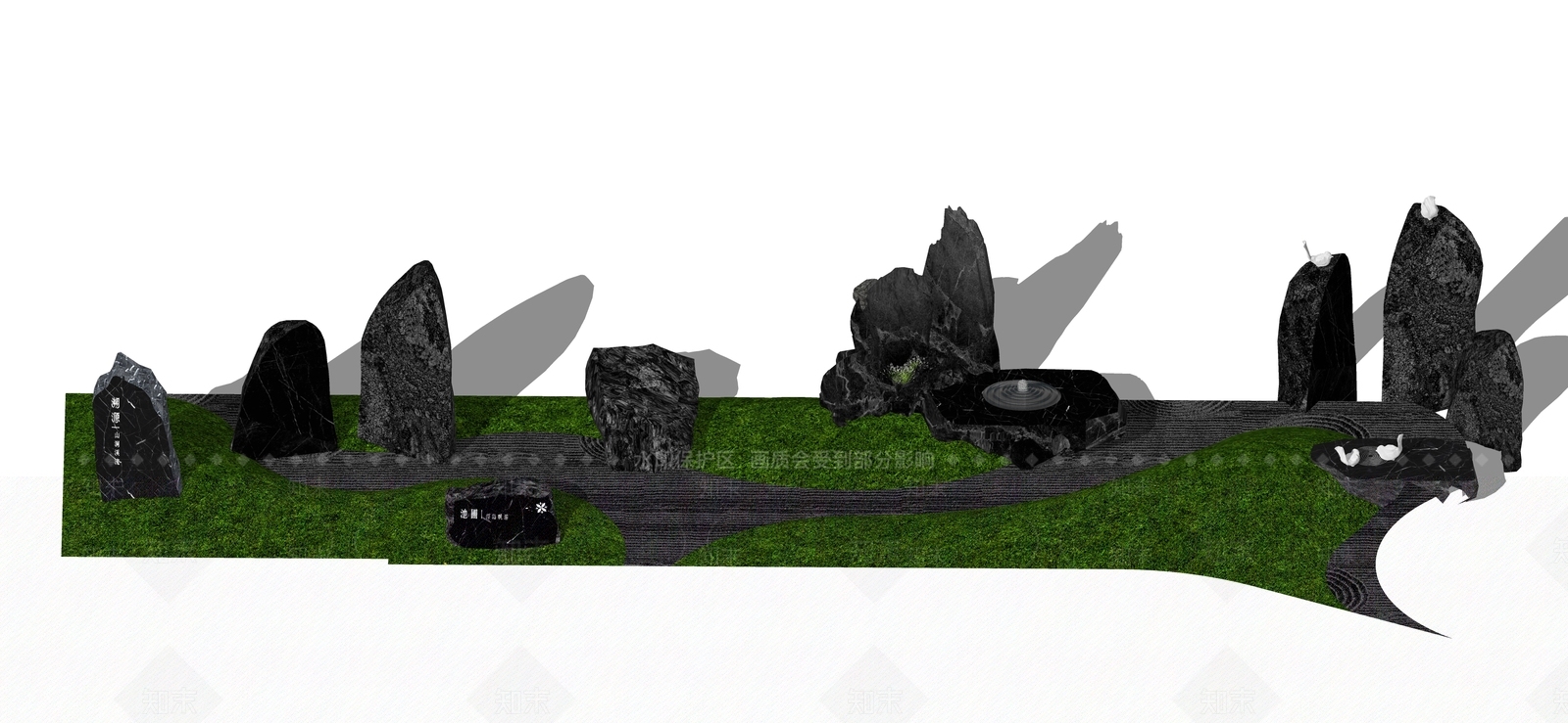 现代景观石SU模型下载【ID:1197842434】