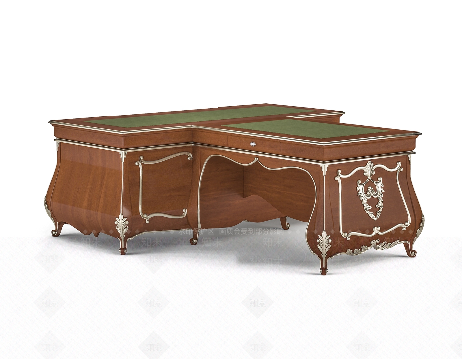 欧式书桌SU模型下载【ID:1197846041】