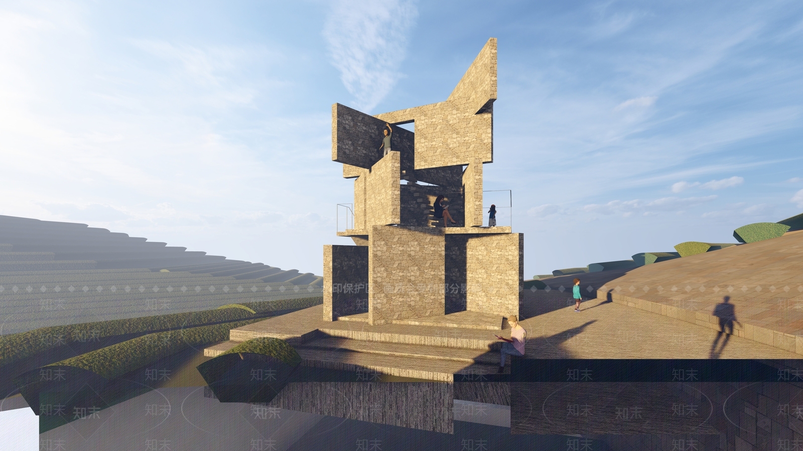 现代简约小公建SU模型下载【ID:1197946344】