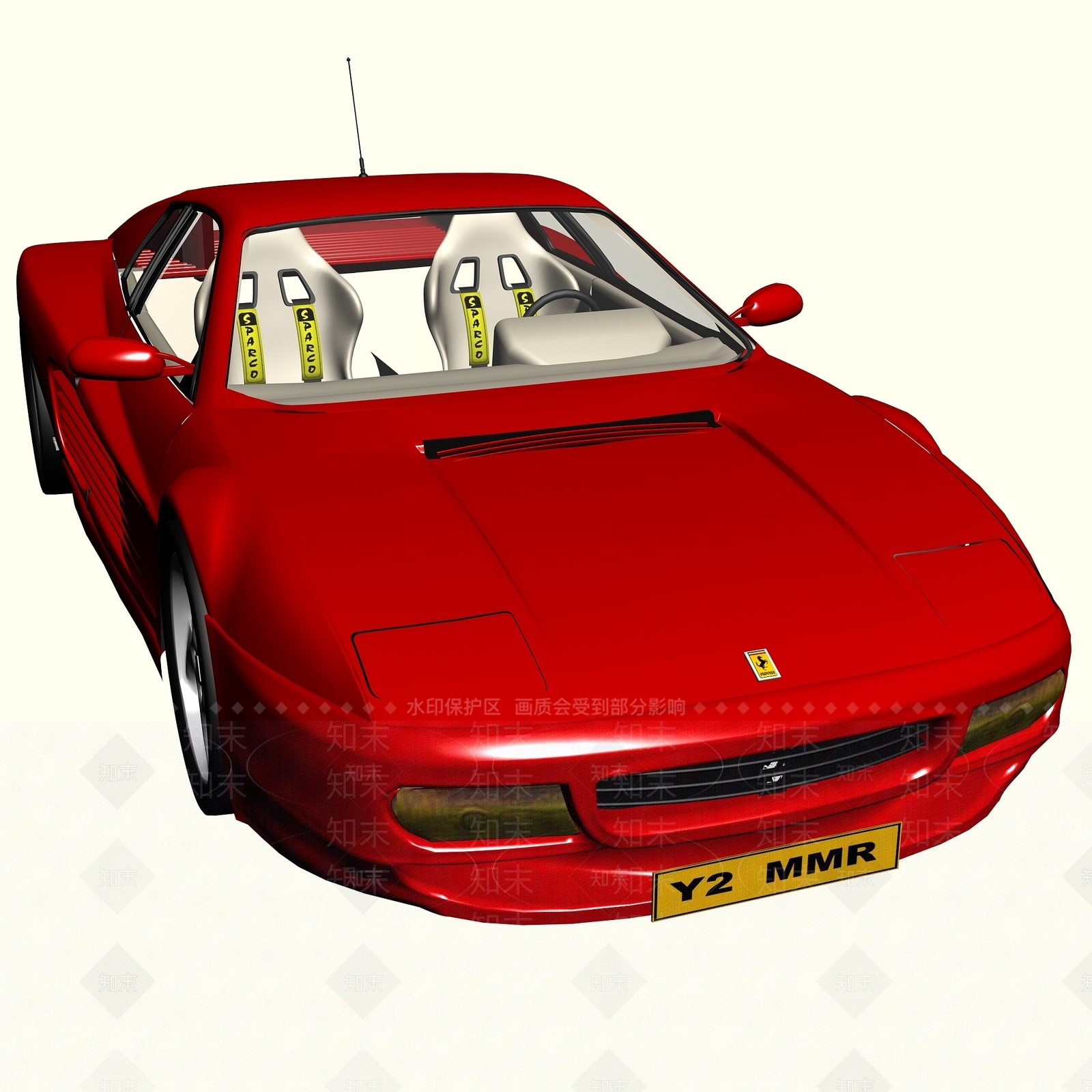 现代法拉利塞车3D模型下载【ID:1197856134】