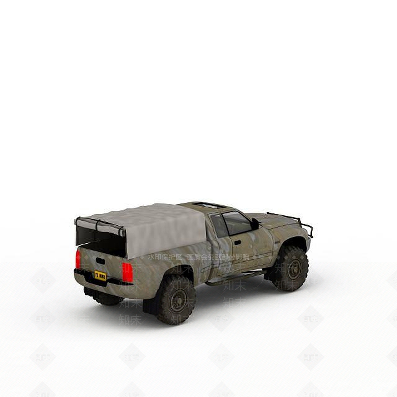 现代军用卡车3D模型下载【ID:1197856242】