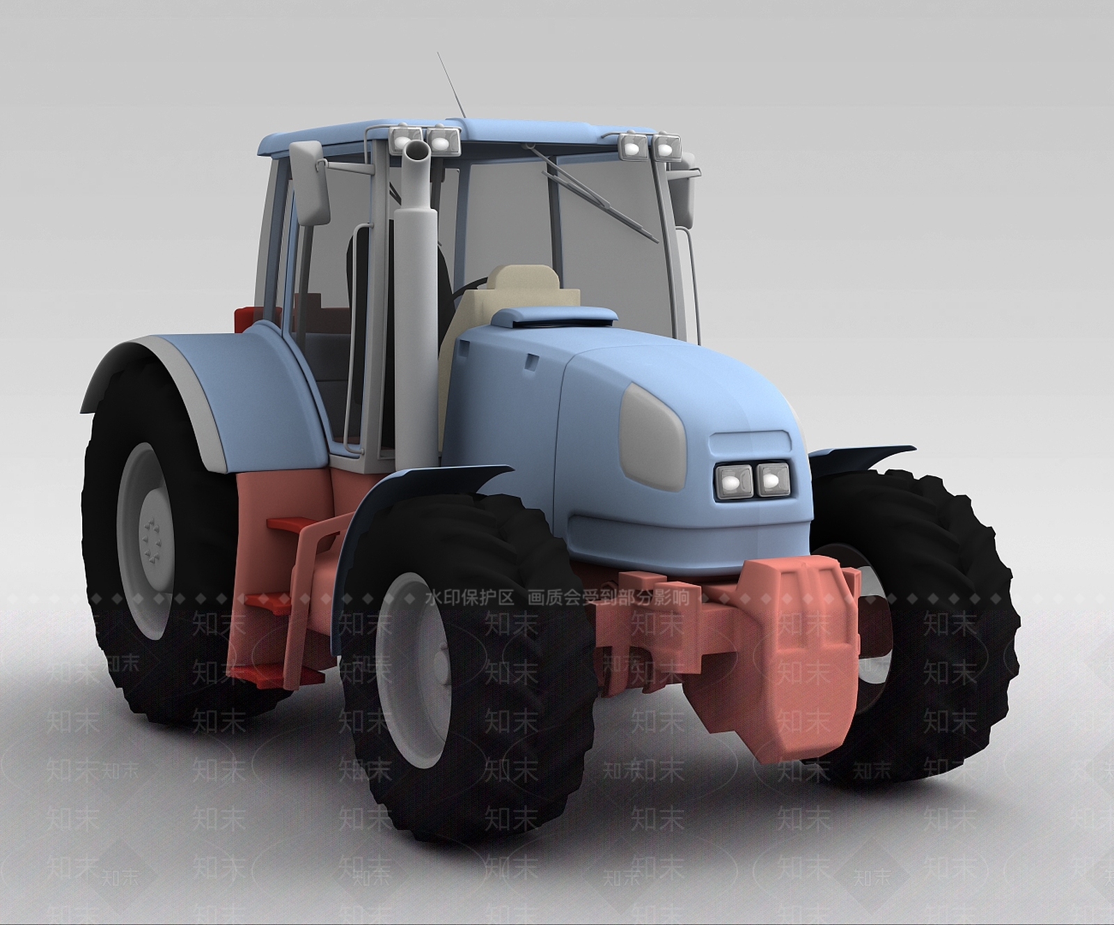 现代农用四轮车3D模型下载【ID:1197856700】