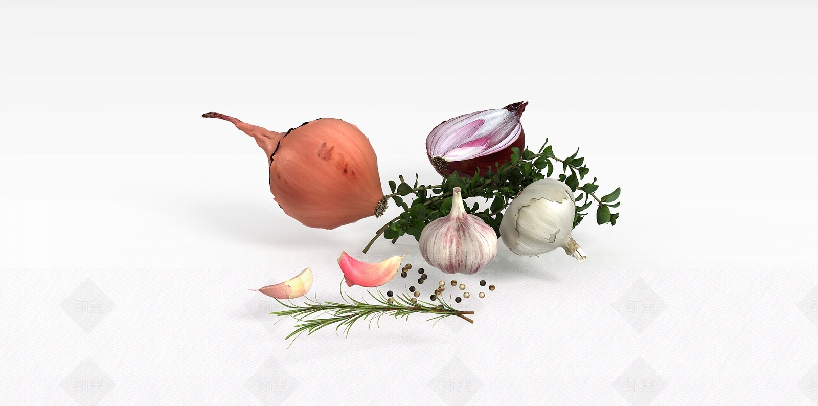 现代蔬菜3D模型下载【ID:1197856946】