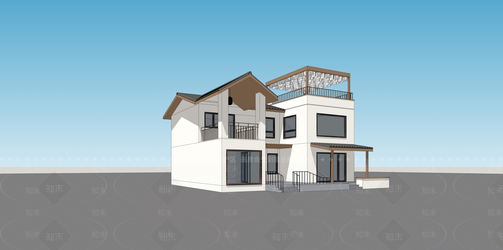 现代小公建SU模型下载【ID:1197857451】