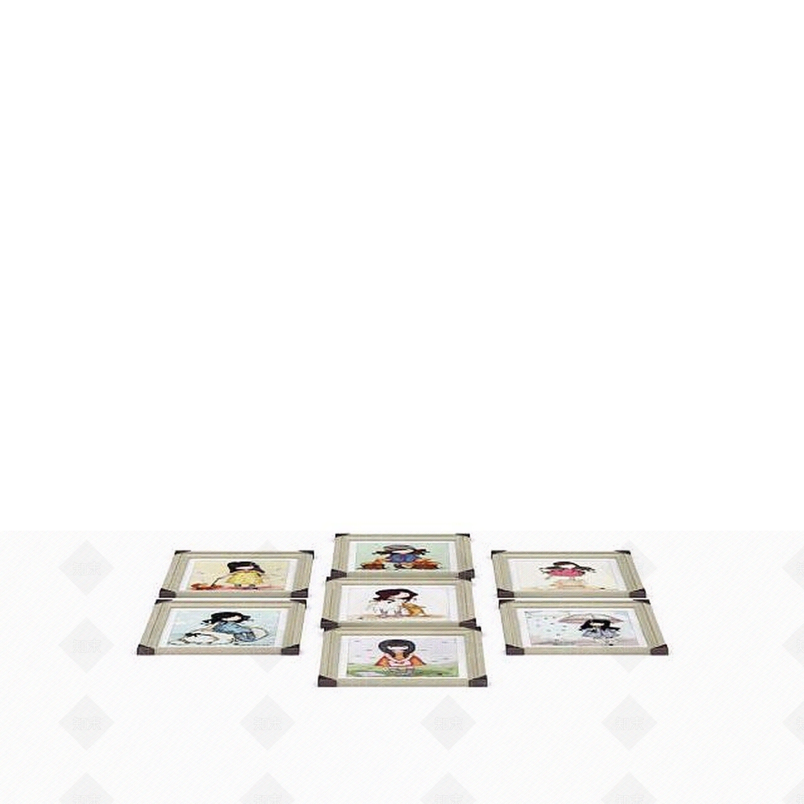 现代卡通相框3D模型下载【ID:1197857497】