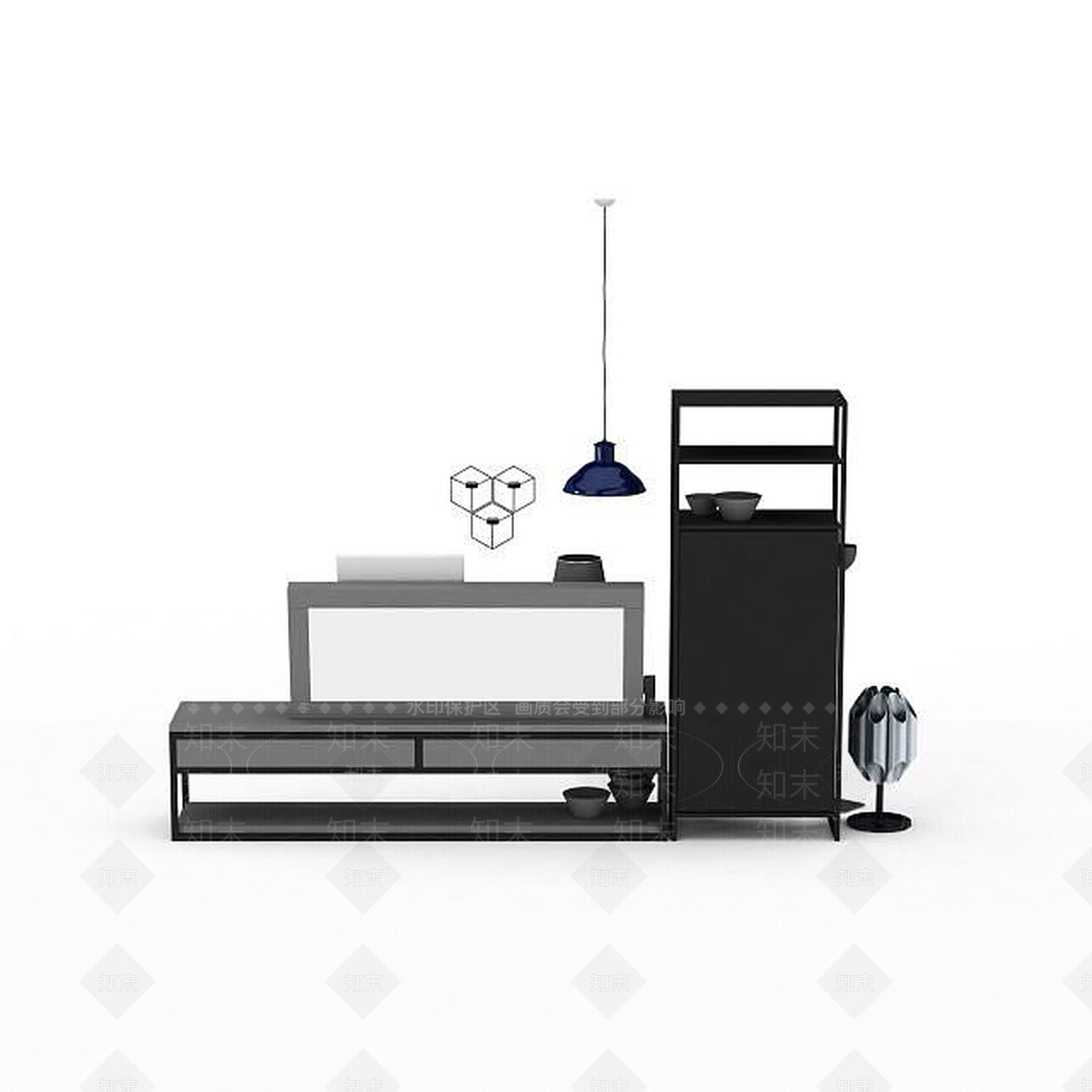 现代客厅桌子3D模型下载【ID:1197858081】