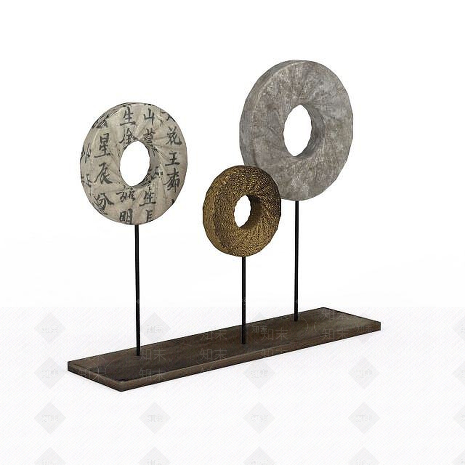 现代办公室陈设品3D模型下载【ID:1197859428】