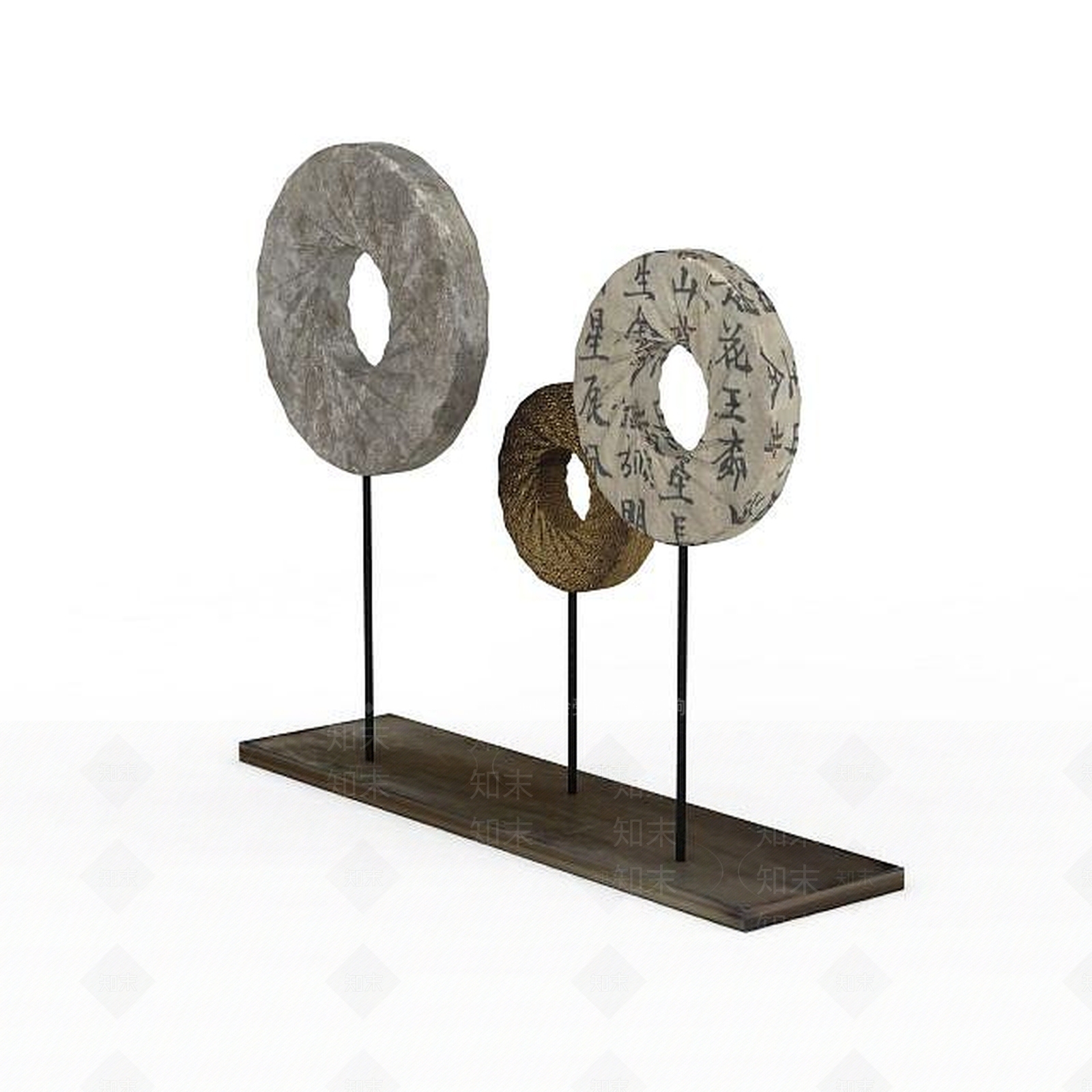 现代办公室陈设品3D模型下载【ID:1197859428】