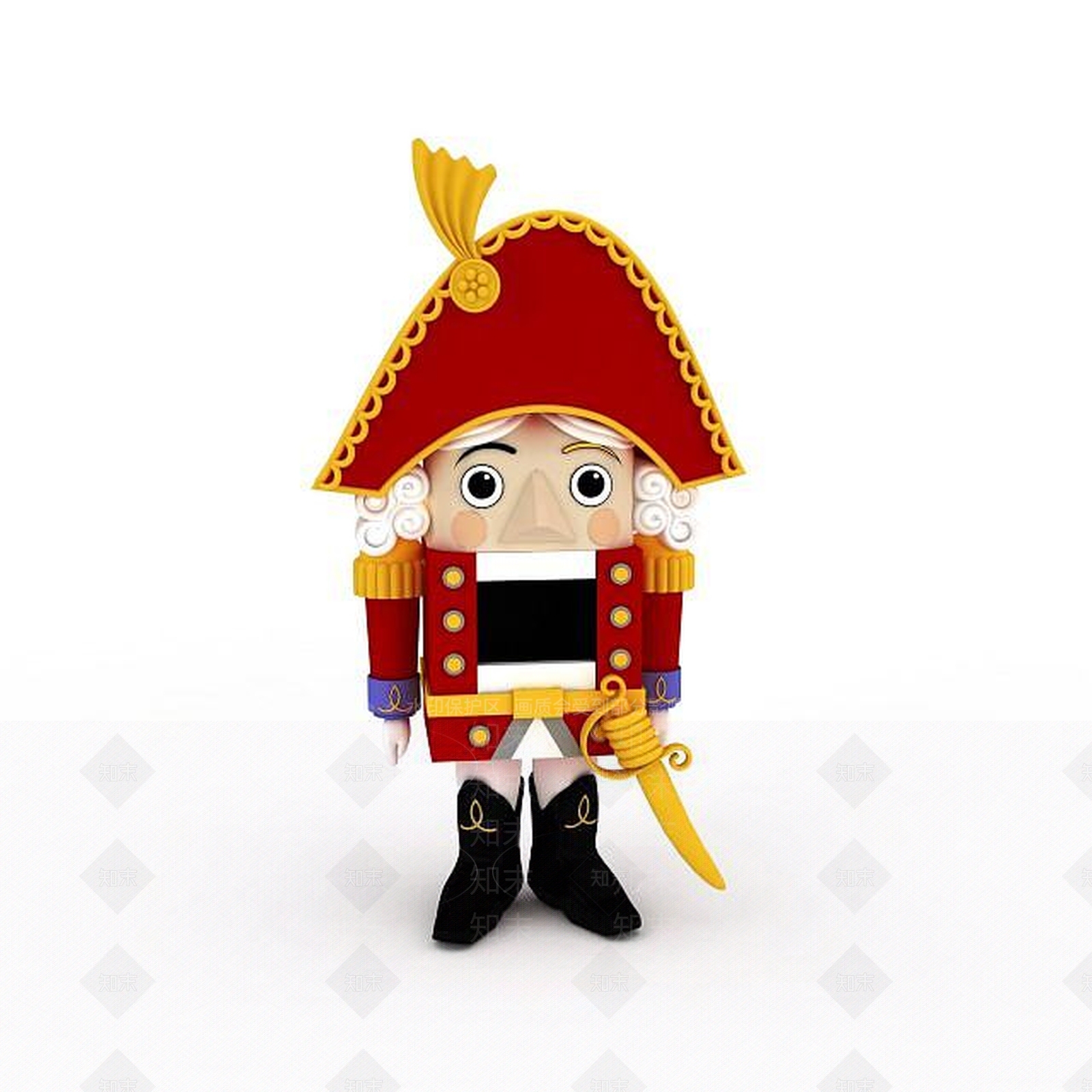 现代礼兵玩偶3D模型下载【ID:1197861823】