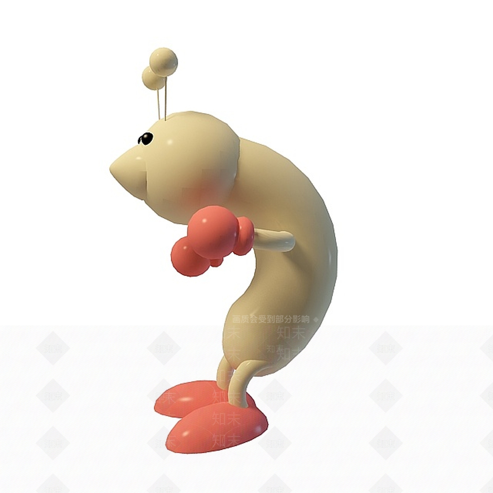 现代卡通毛毛虫3D模型下载【ID:1197862688】