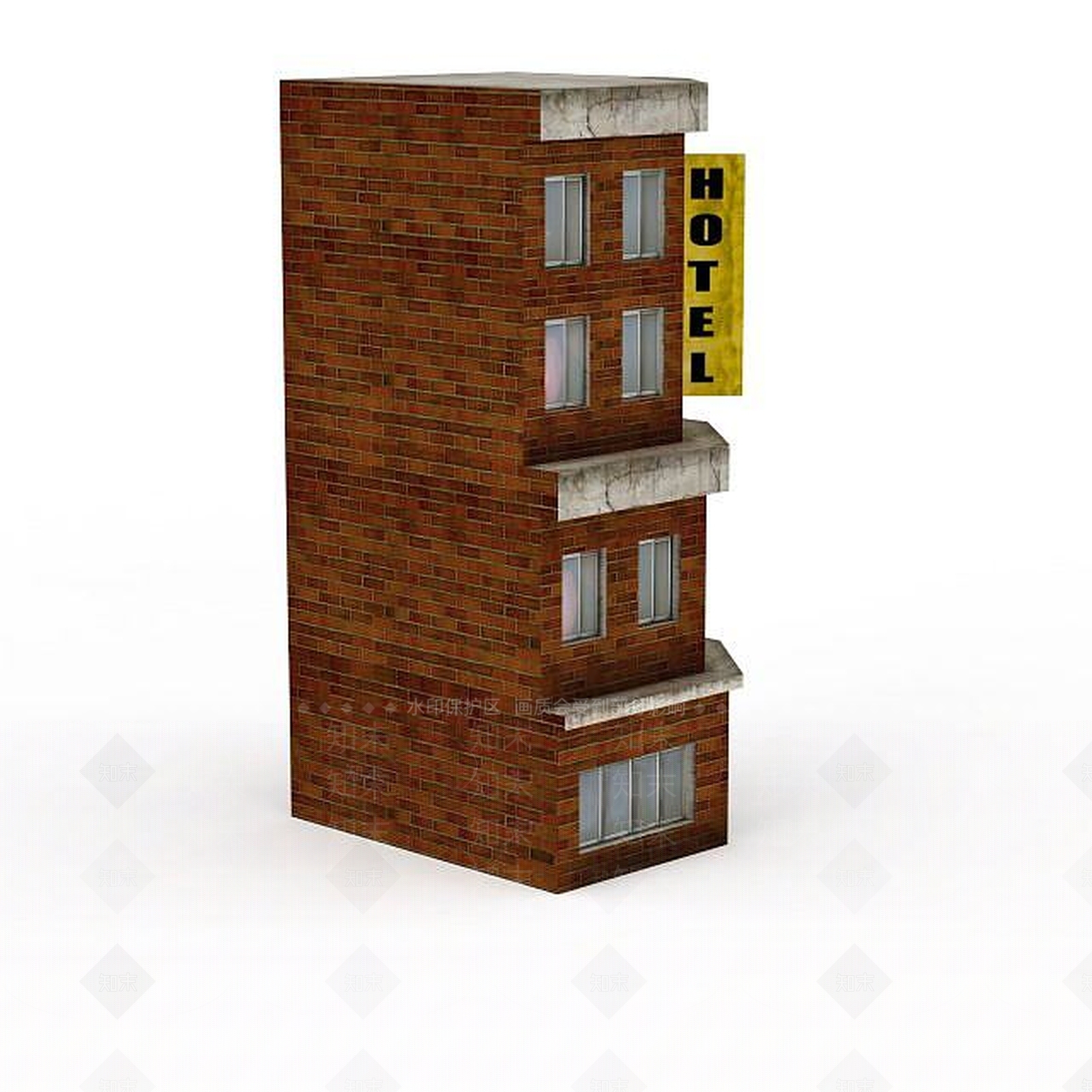 现代酒店3D模型下载【ID:1197863009】