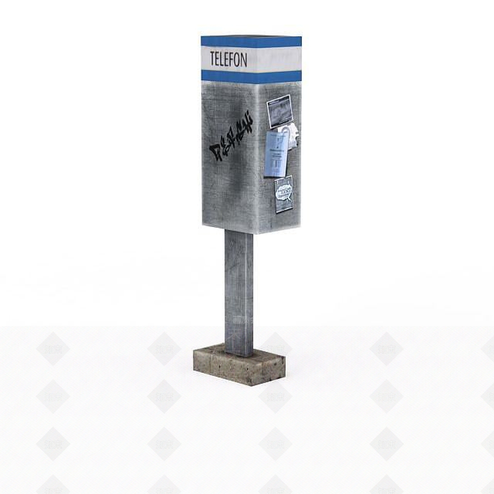 现代公用电话3D模型下载【ID:1197863684】
