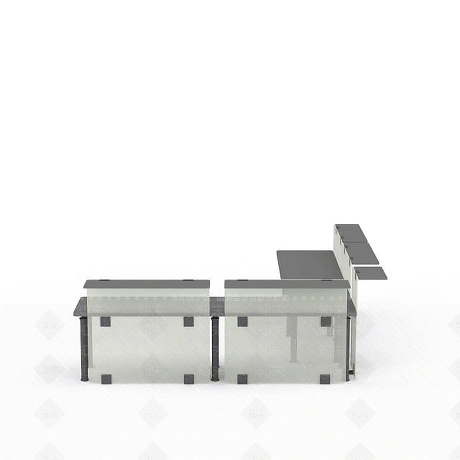 现代办公桌子3D模型下载【ID:1197863884】