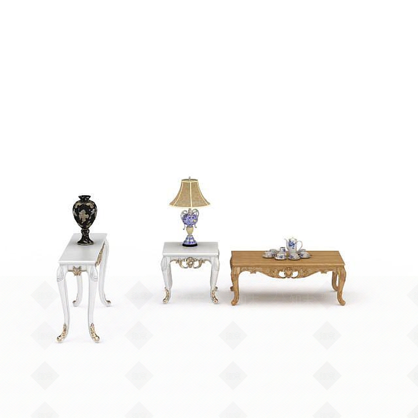 现代客厅桌子3D模型下载【ID:1197864276】