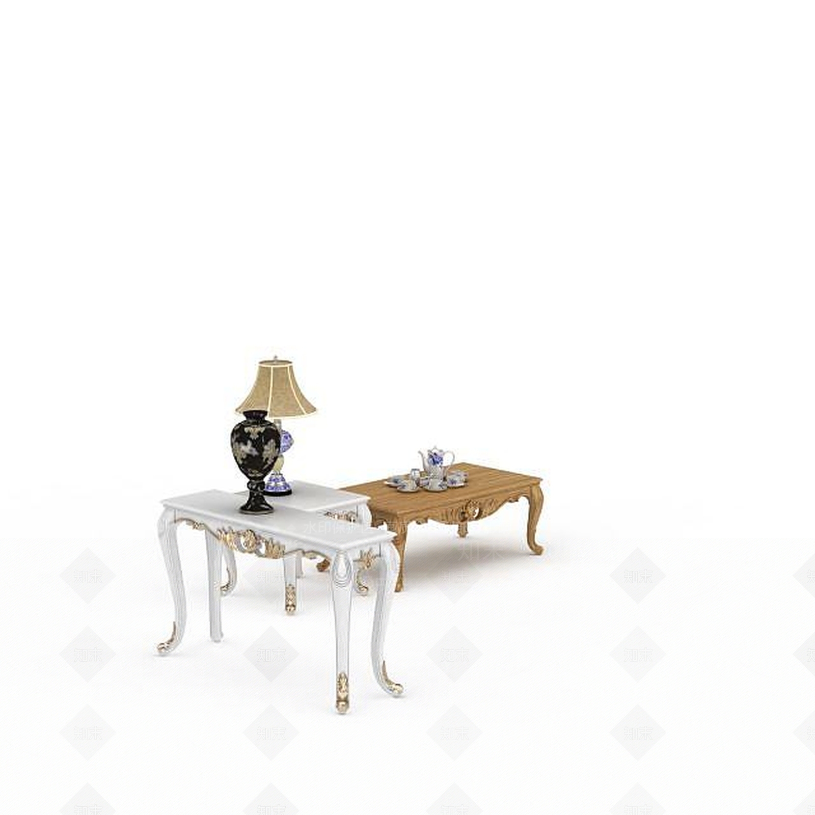 现代客厅桌子3D模型下载【ID:1197864276】