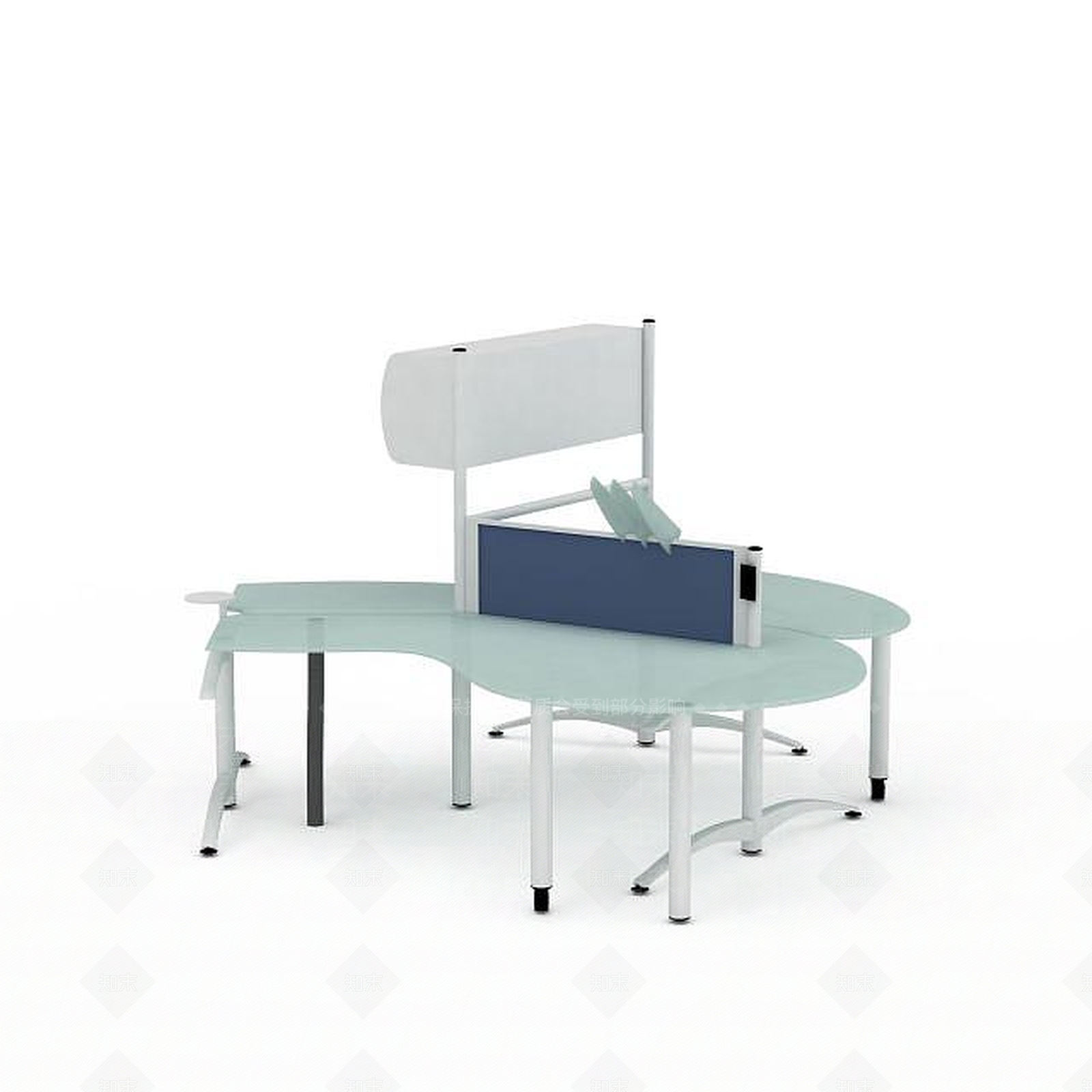 现代办公桌子3D模型下载【ID:1197864383】