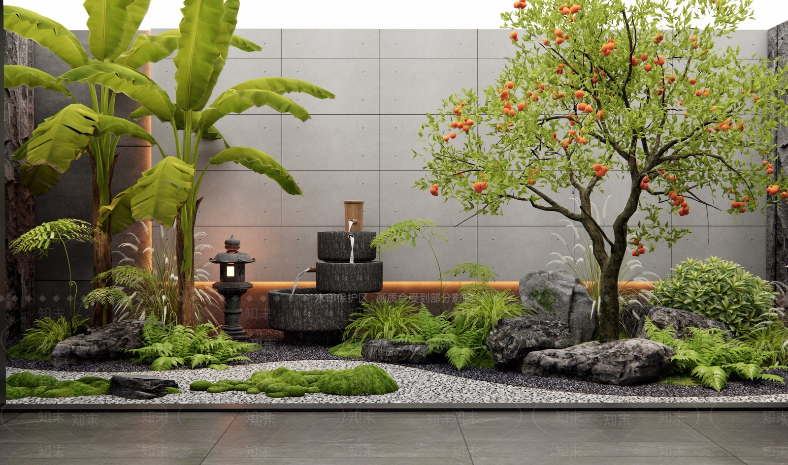 新中式庭院3D模型下载【ID:1197868191】