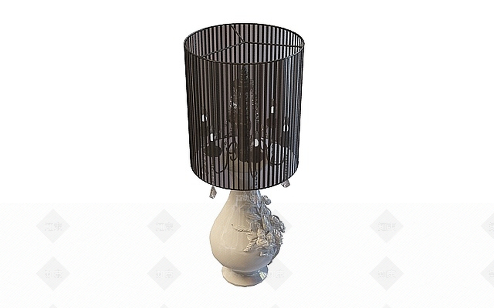 现代雕塑小台灯3D模型下载【ID:1197868157】