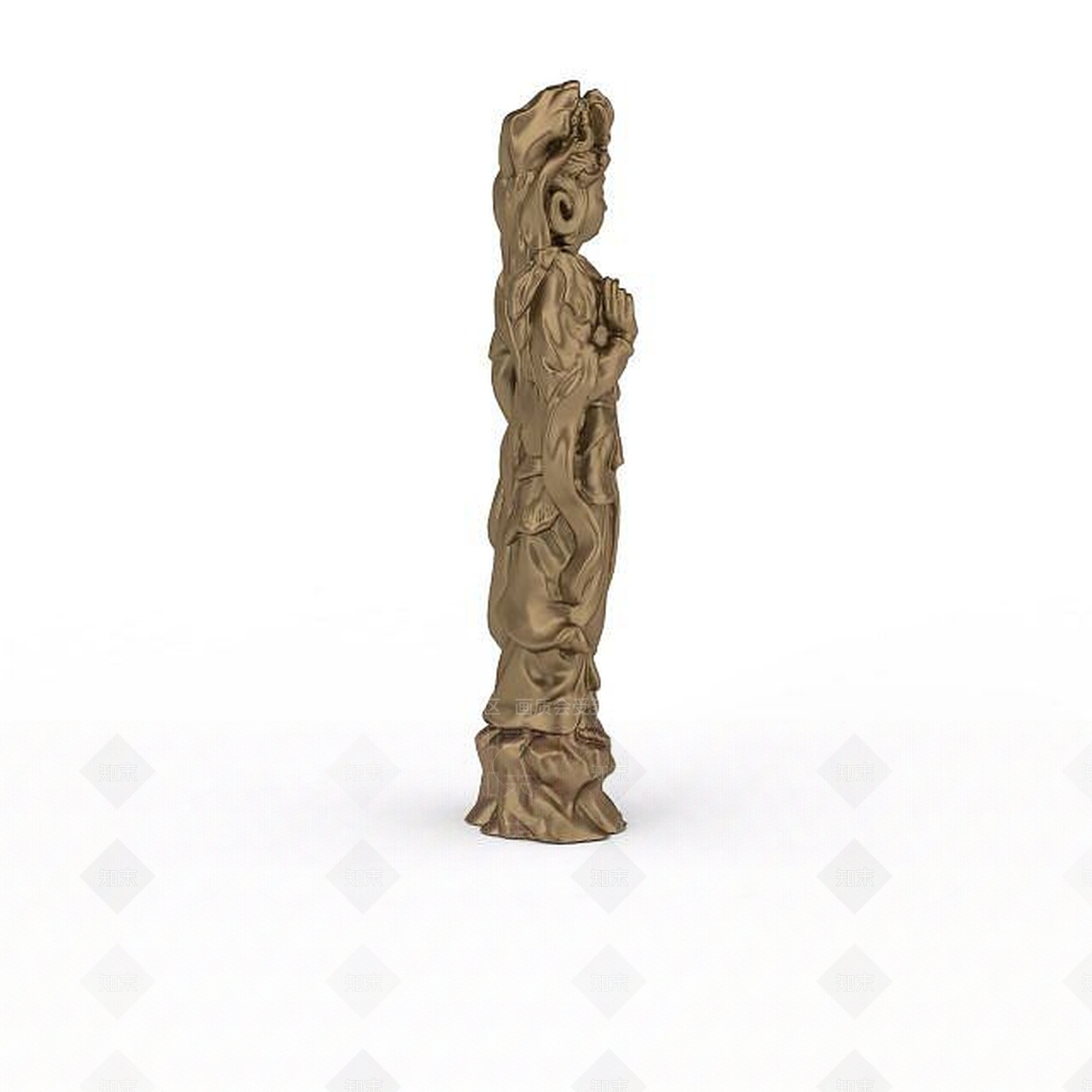 现代铜雕塑3D模型下载【ID:1197869439】