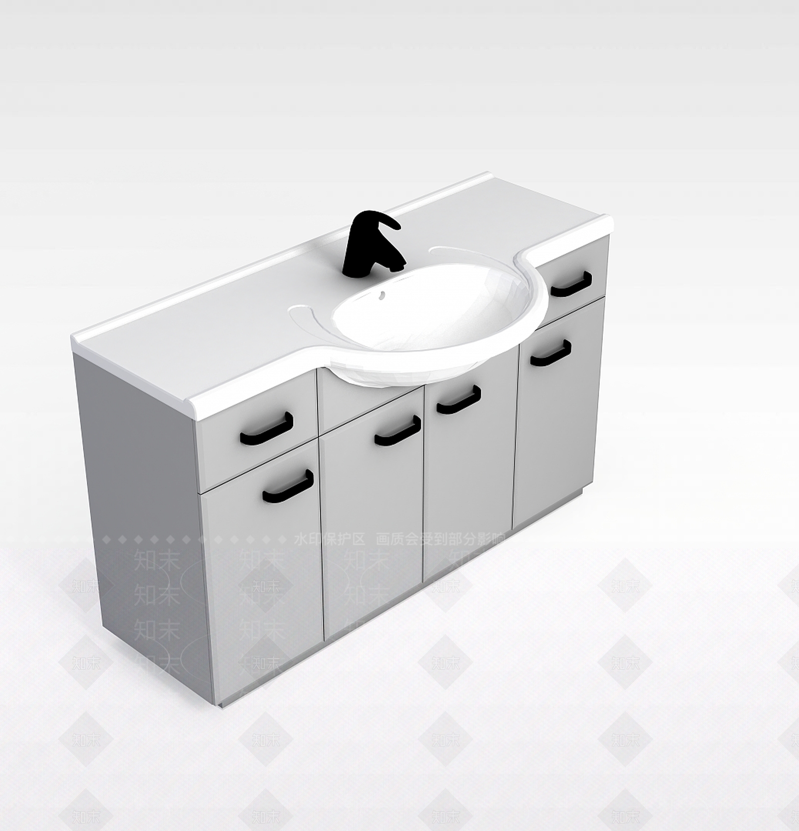 现代洗手台3D模型下载【ID:1197869634】