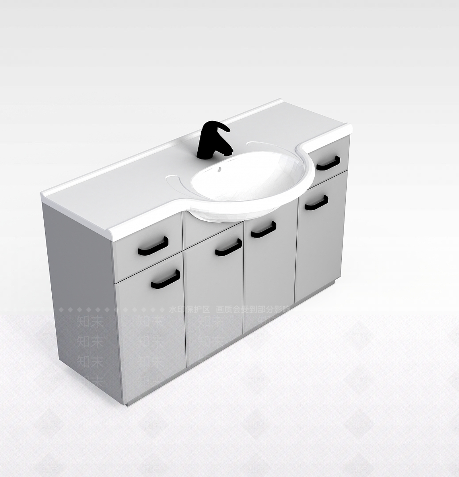 现代洗手台3D模型下载【ID:1197869634】