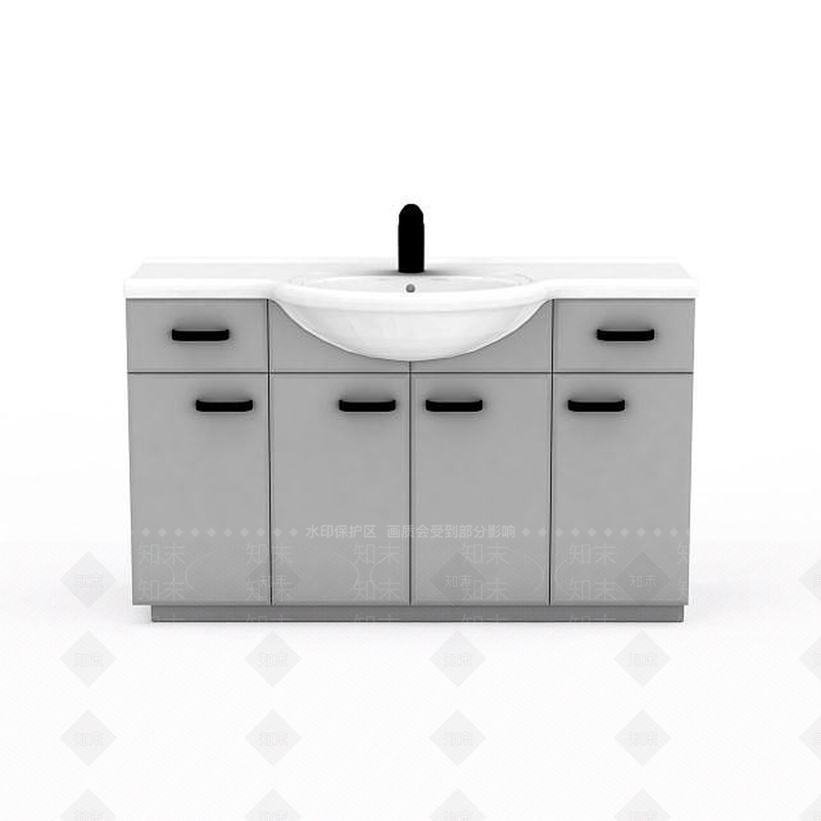 现代洗手台3D模型下载【ID:1197869634】