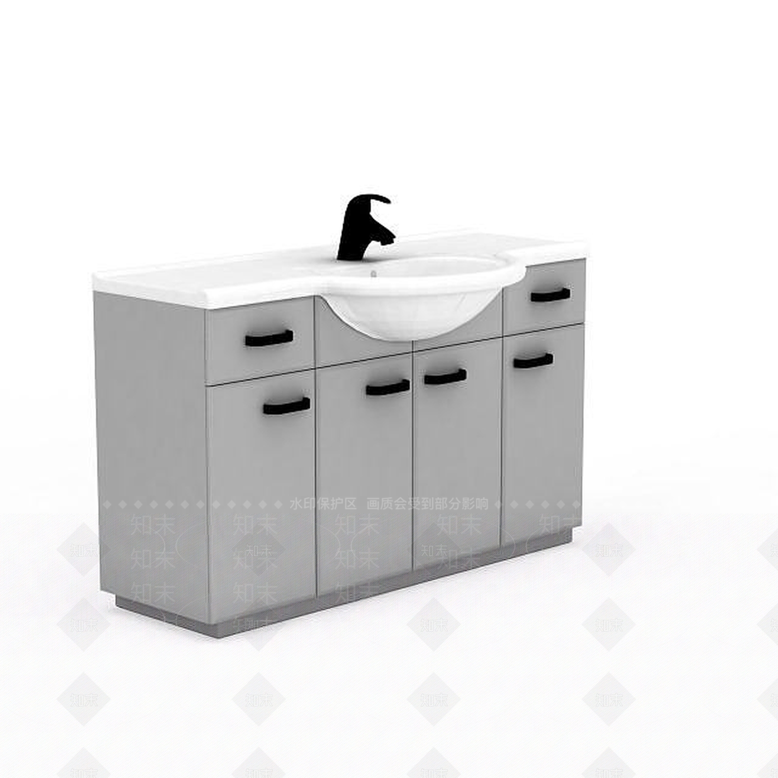 现代洗手台3D模型下载【ID:1197869634】