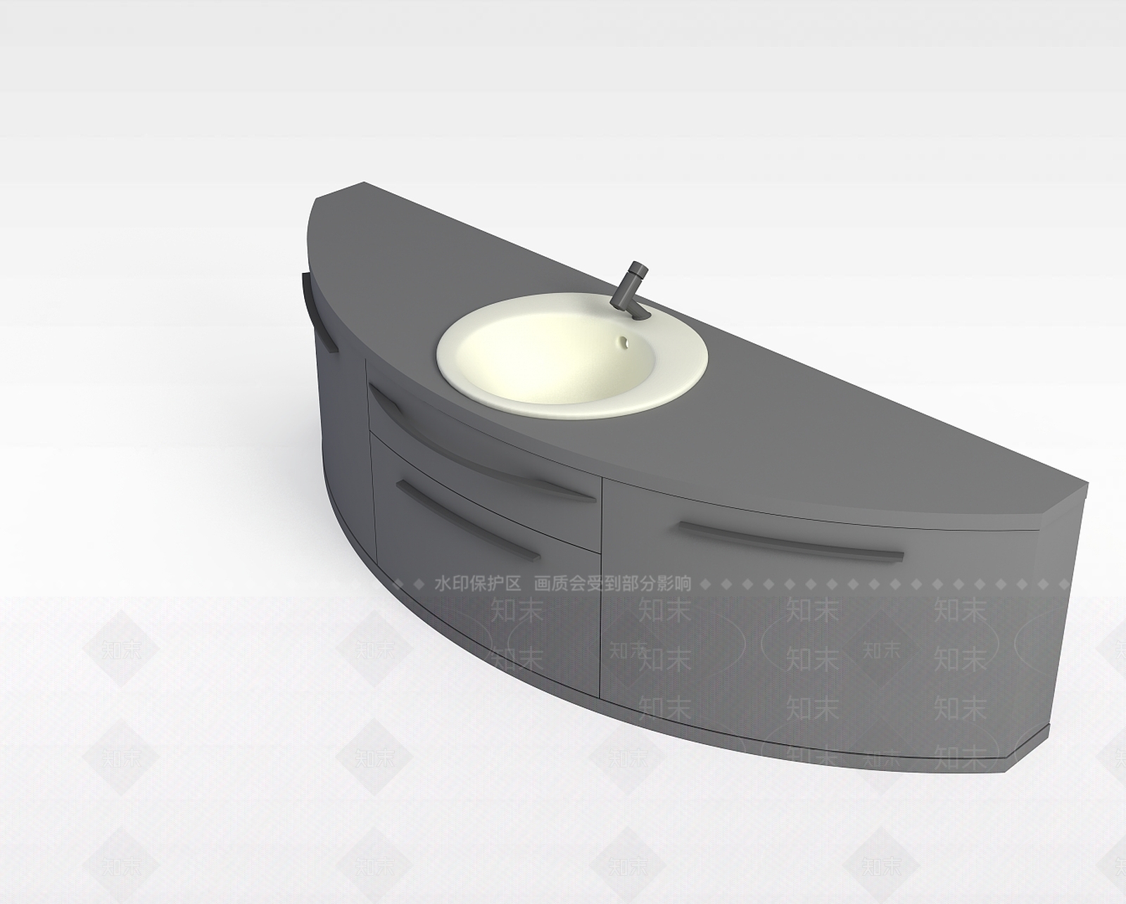 现代洗手台3D模型下载【ID:1197869815】
