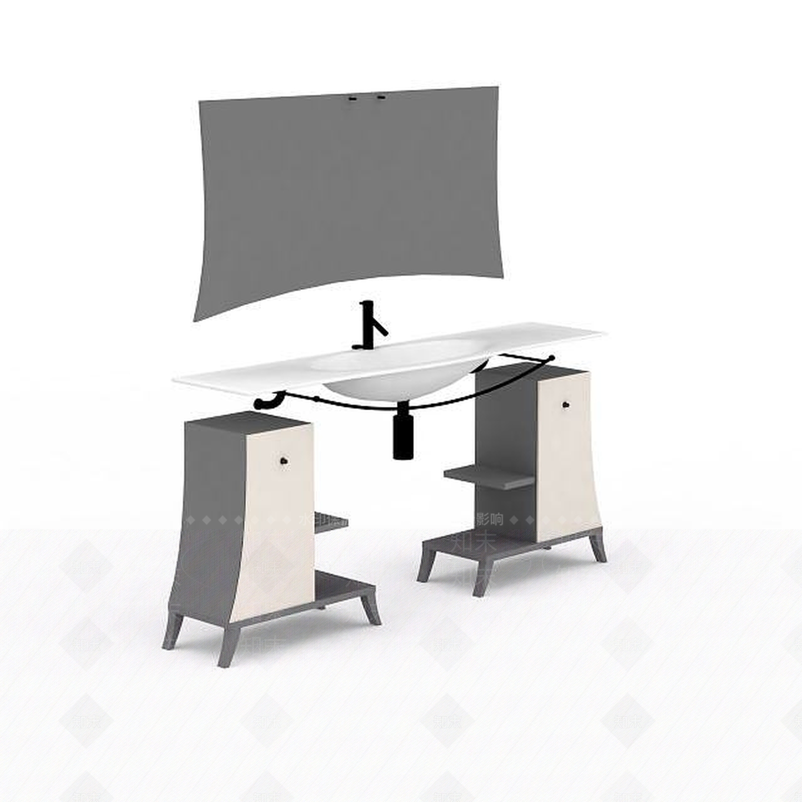现代卫浴家具3D模型下载【ID:1197870089】