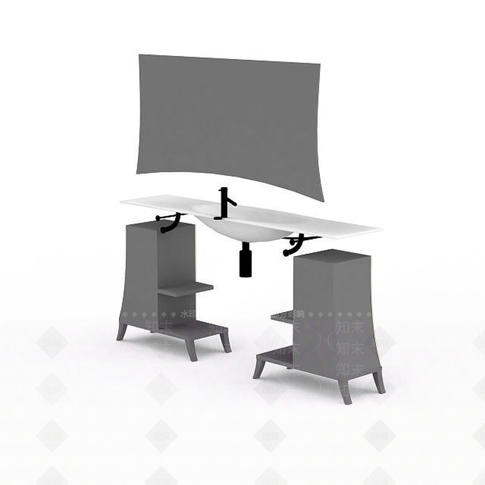 现代卫浴家具3D模型下载【ID:1197870089】