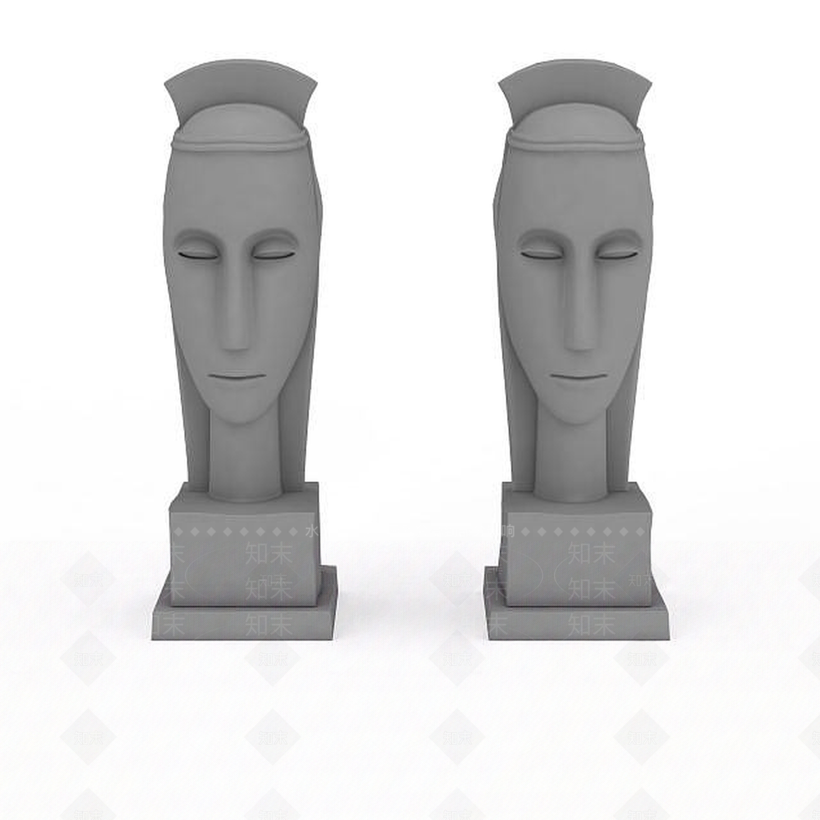 现代装饰雕塑3D模型下载【ID:1197870178】