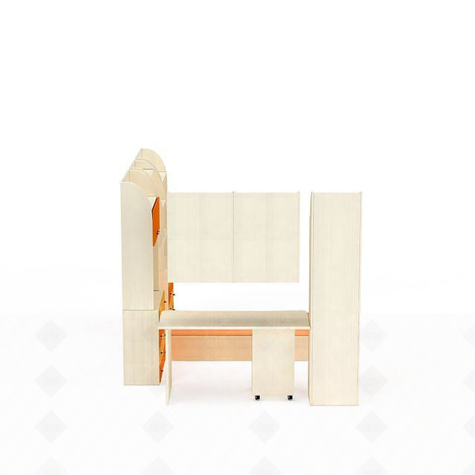 现代儿童卧室家具3D模型下载【ID:1197870639】