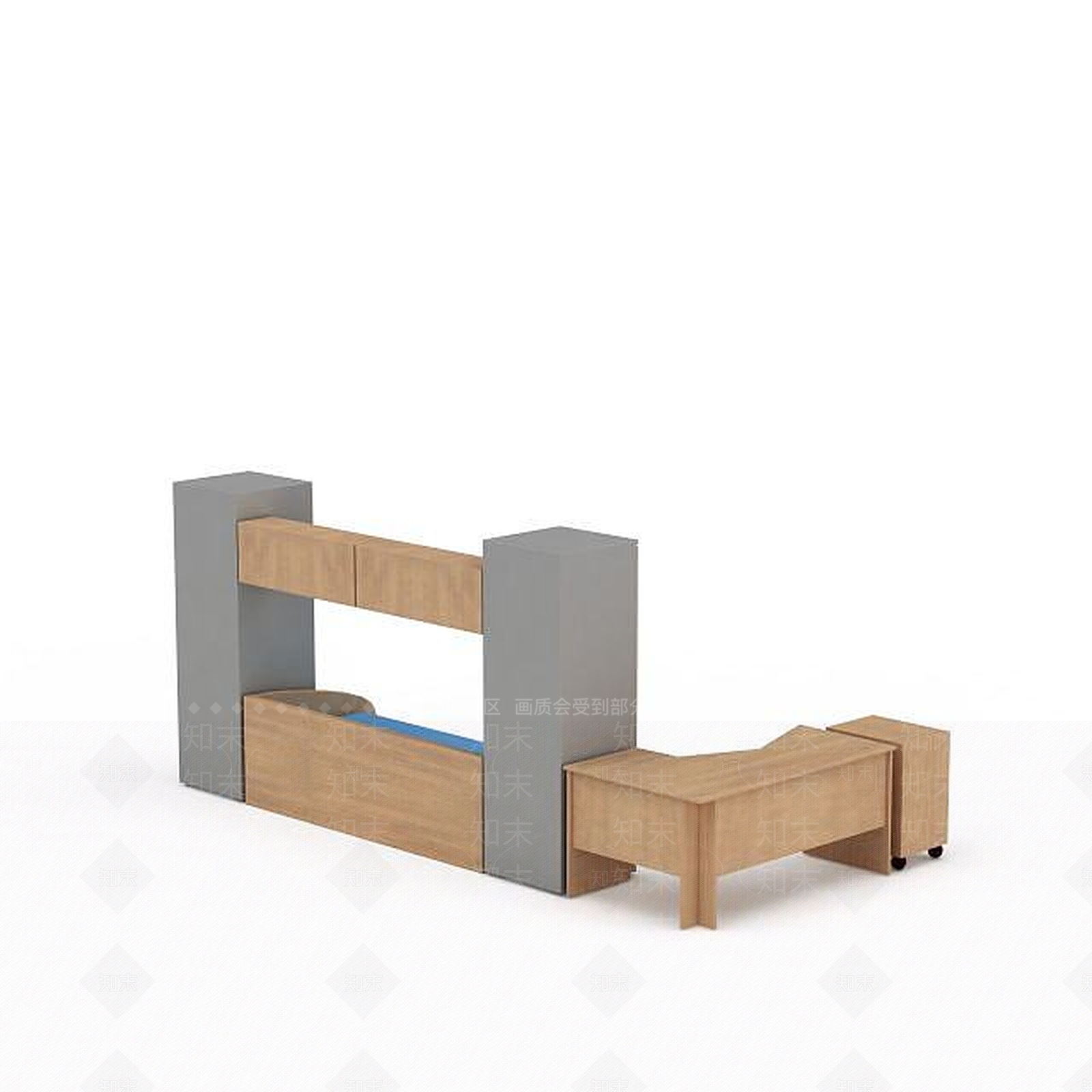 现代简易家具组合3D模型下载【ID:1197871296】