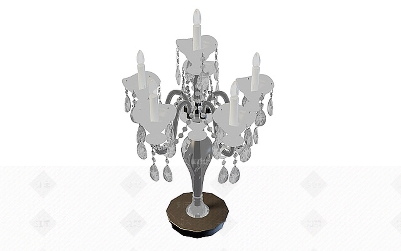 现代独特蜡烛台灯3D模型下载【ID:1197871480】