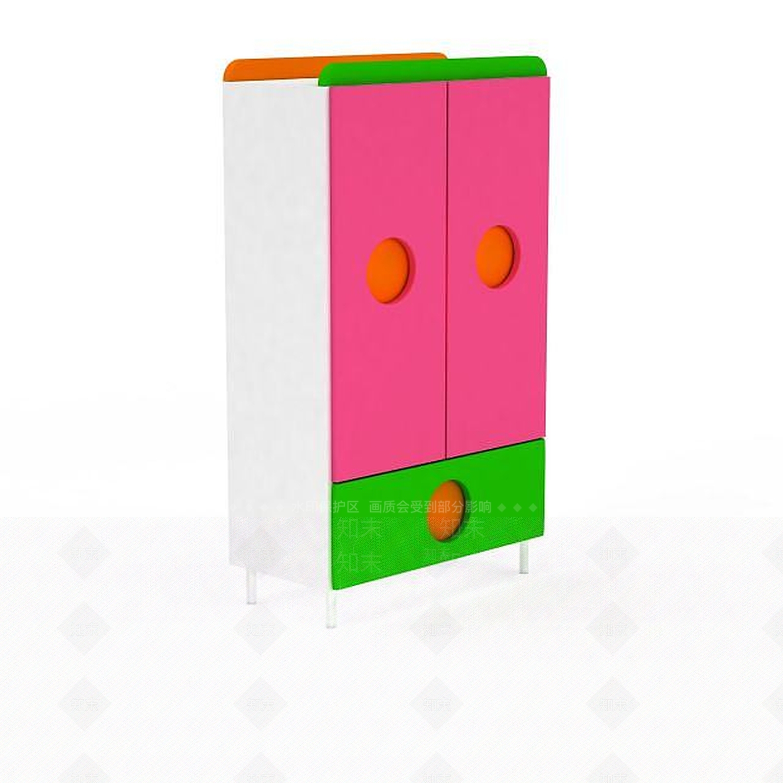 现代儿童衣柜3D模型下载【ID:1197871831】