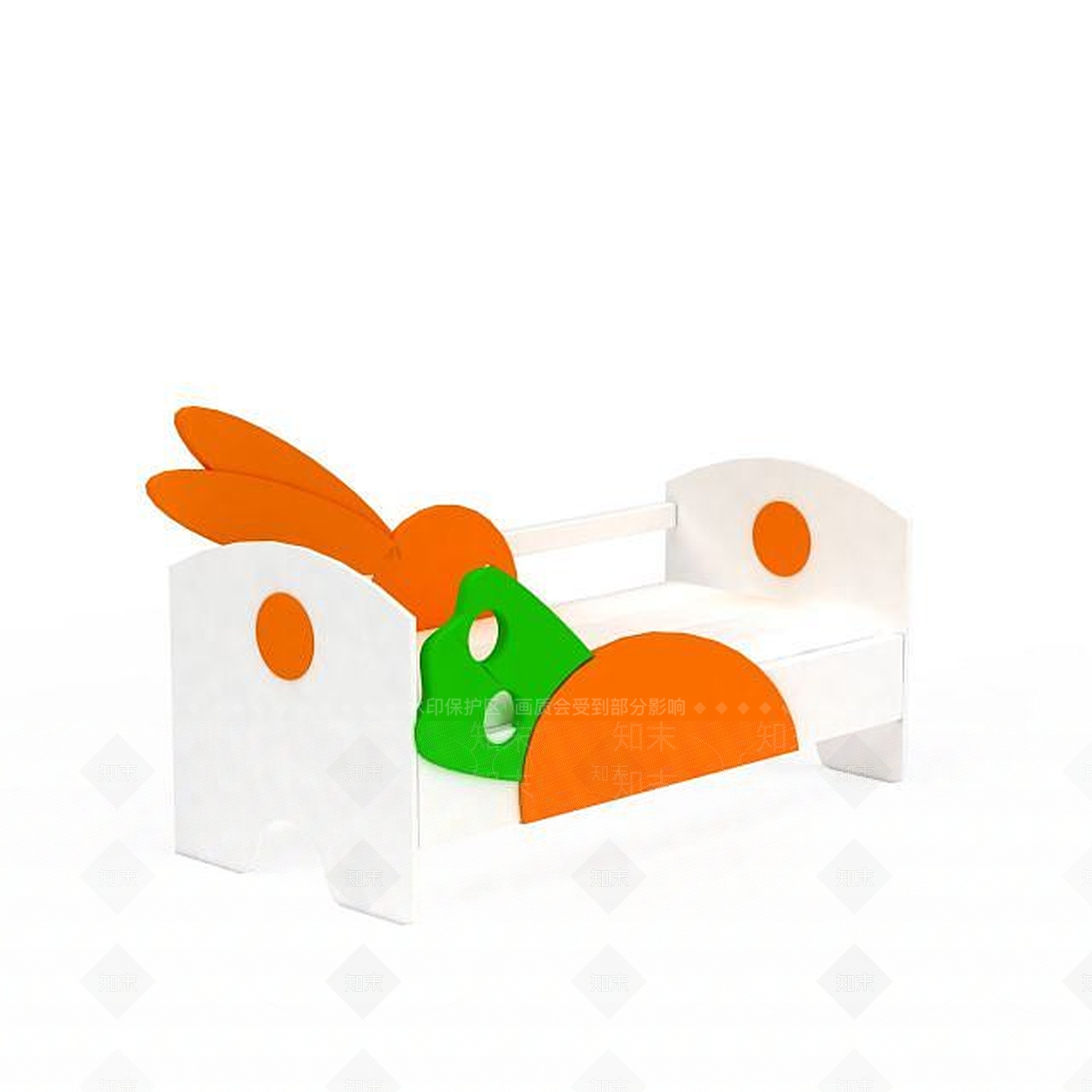 现代卡通童床3D模型下载【ID:1197872113】