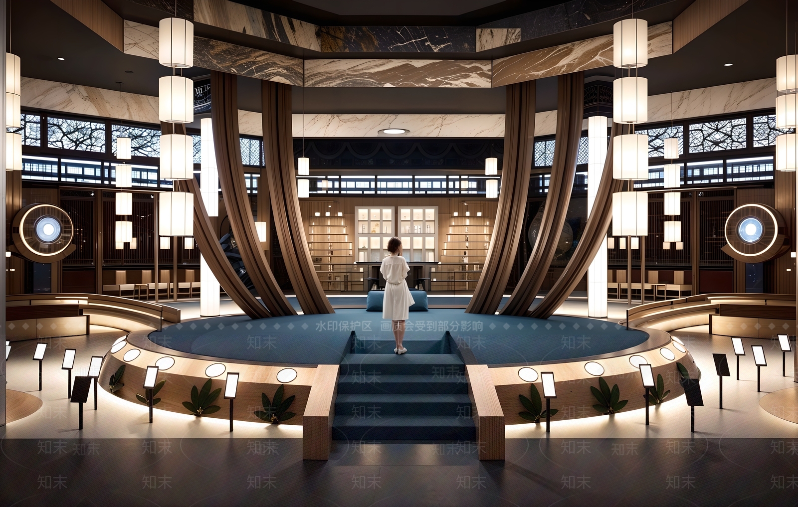 新中式其他文化空间SU模型下载【ID:1197872964】