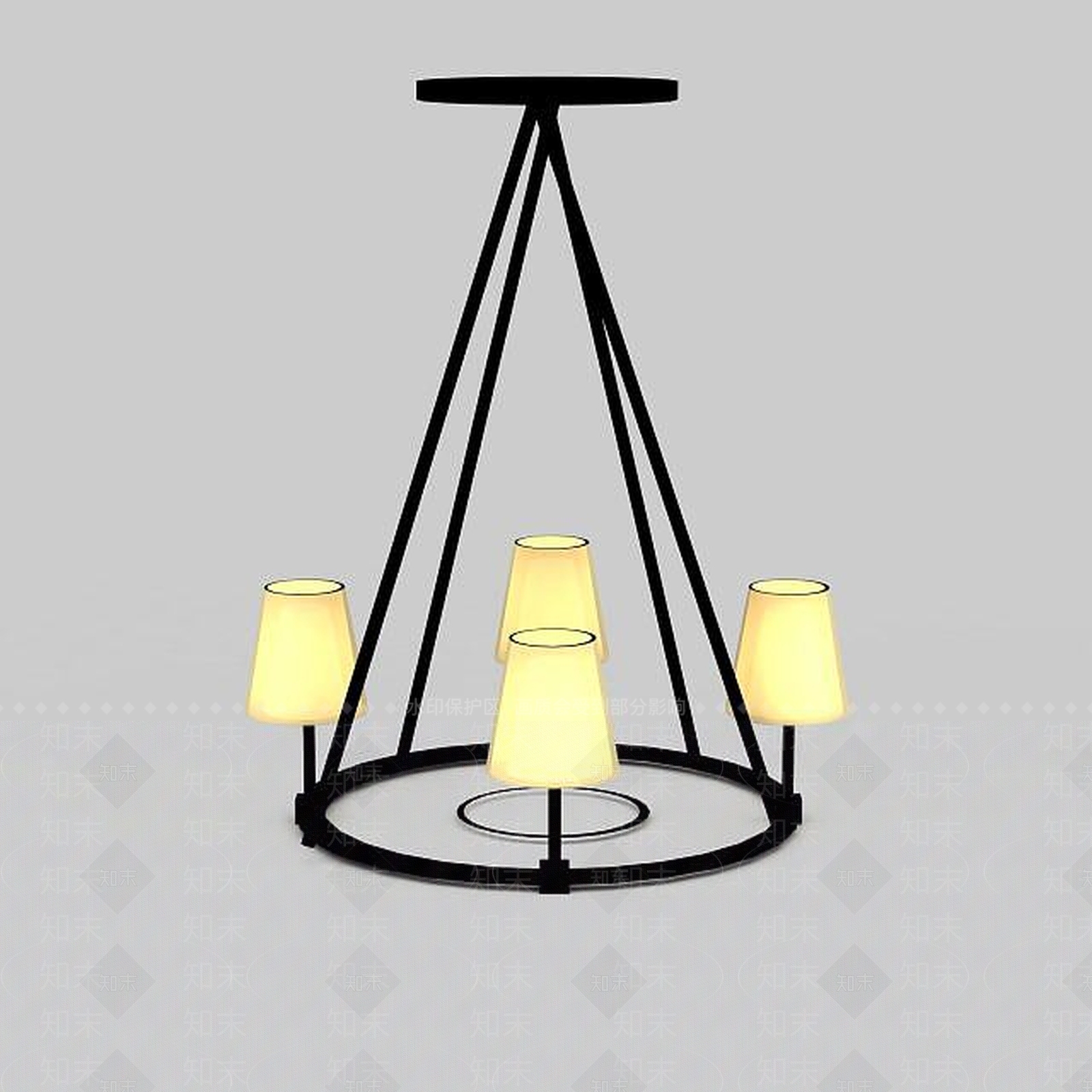 中式吊灯3D模型下载【ID:1197873516】