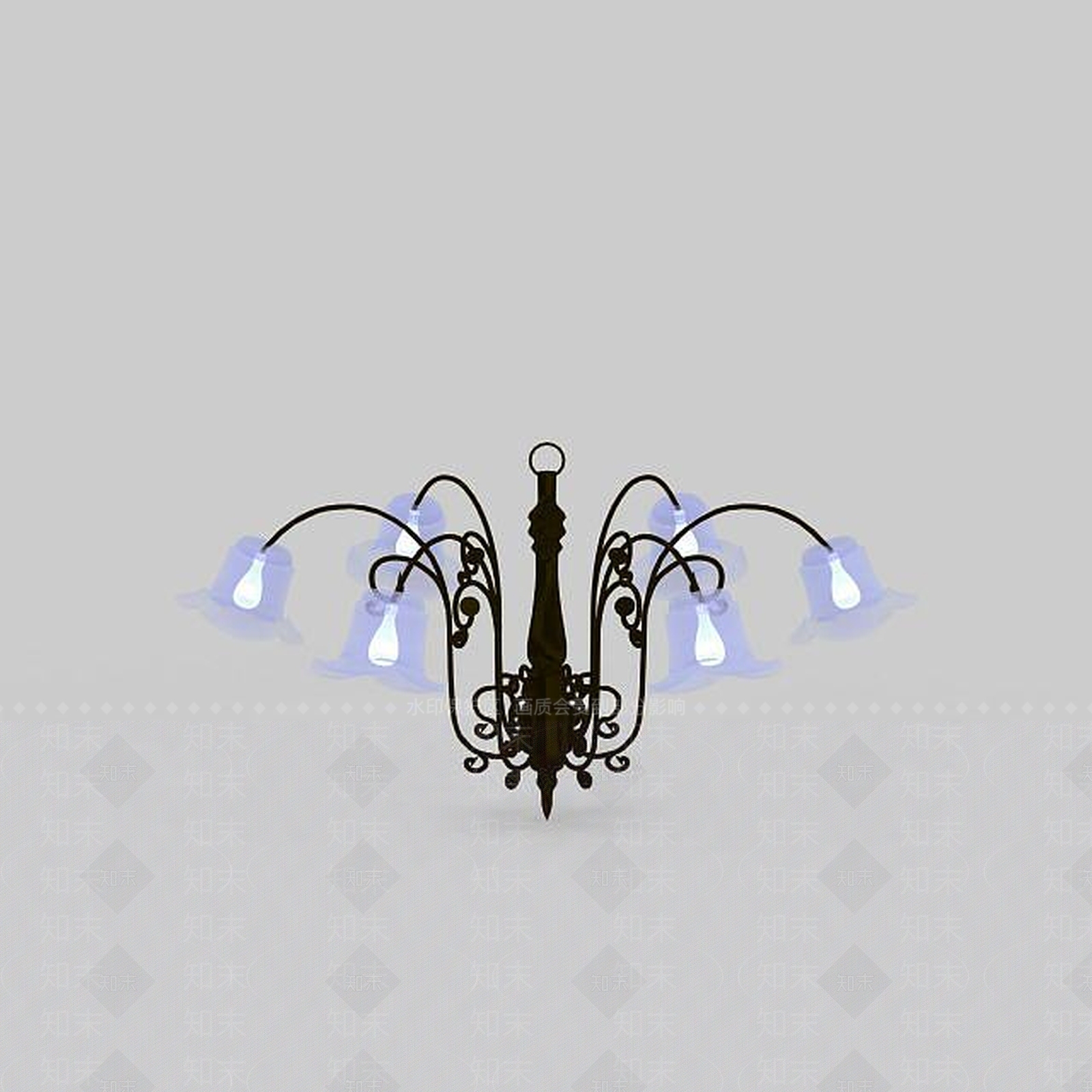 中式客厅中式吊灯3D模型下载【ID:1197873853】