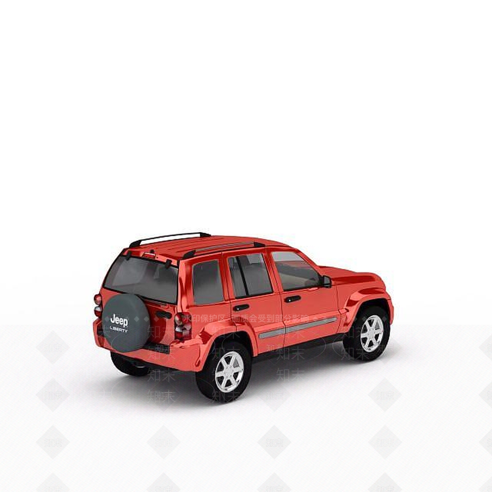现代红色吉普车3D模型下载【ID:1197873928】