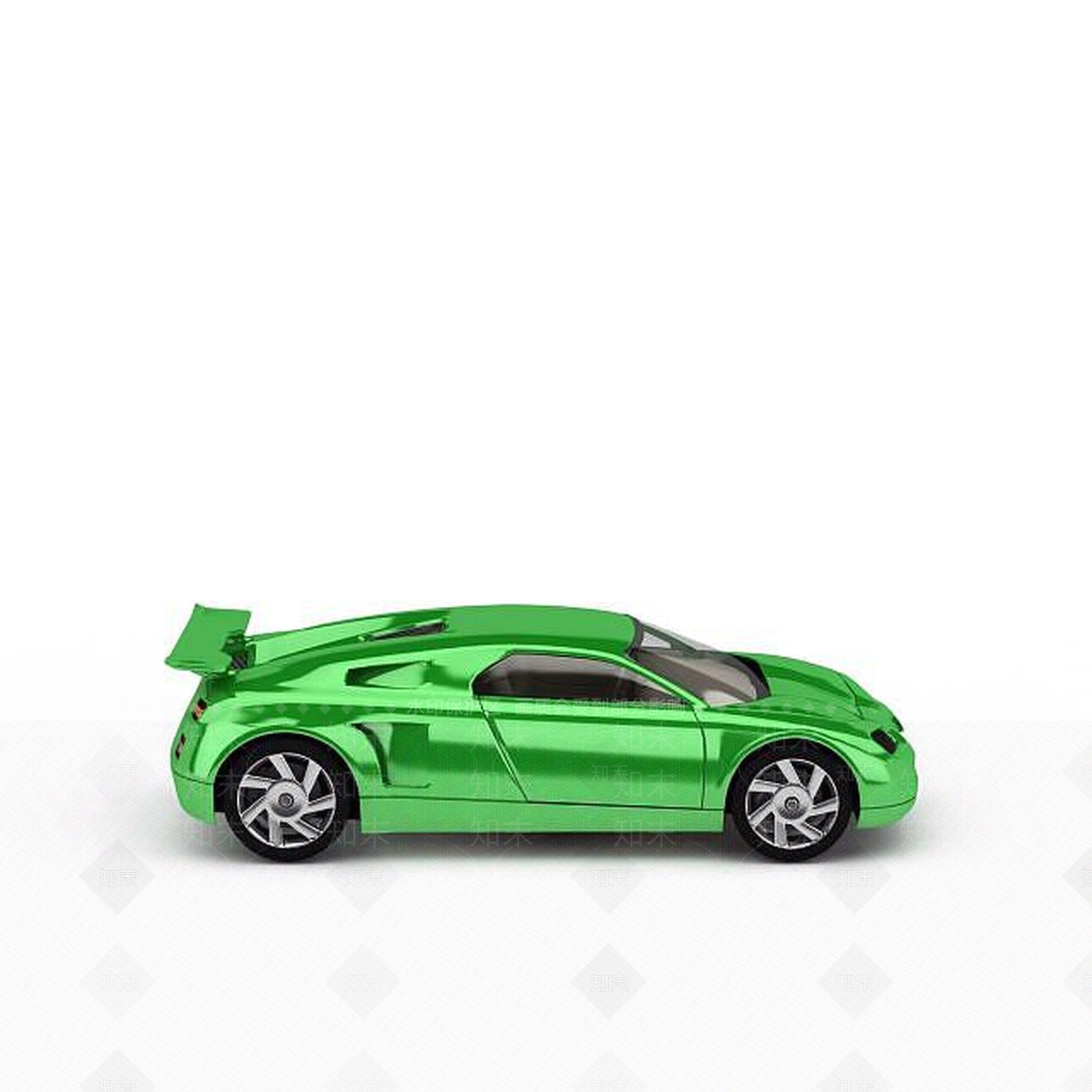 现代绿色跑车3D模型下载【ID:1197874380】