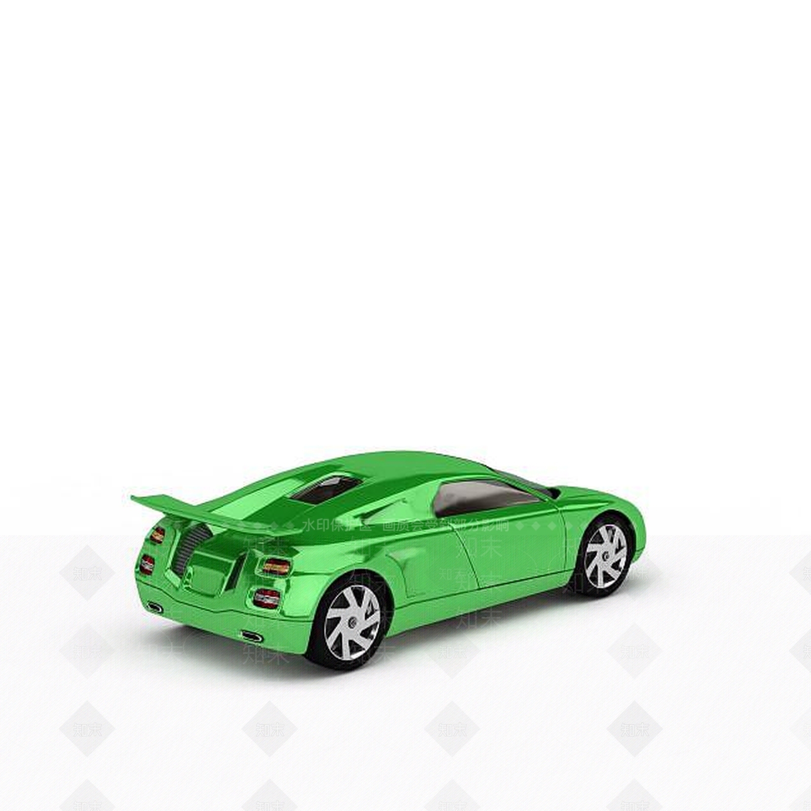 现代绿色跑车3D模型下载【ID:1197874380】