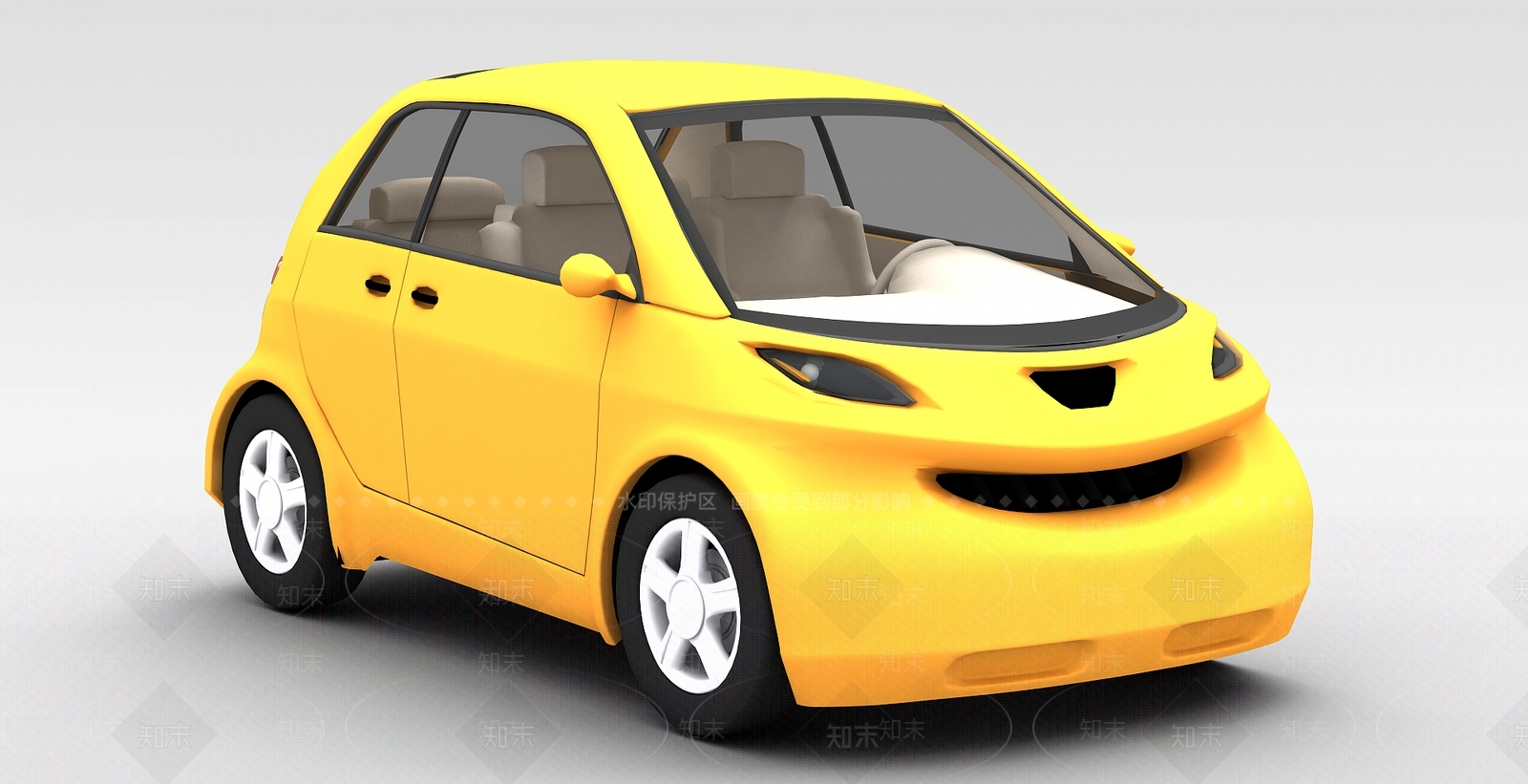 现代金色轿车3D模型下载【ID:1197874401】