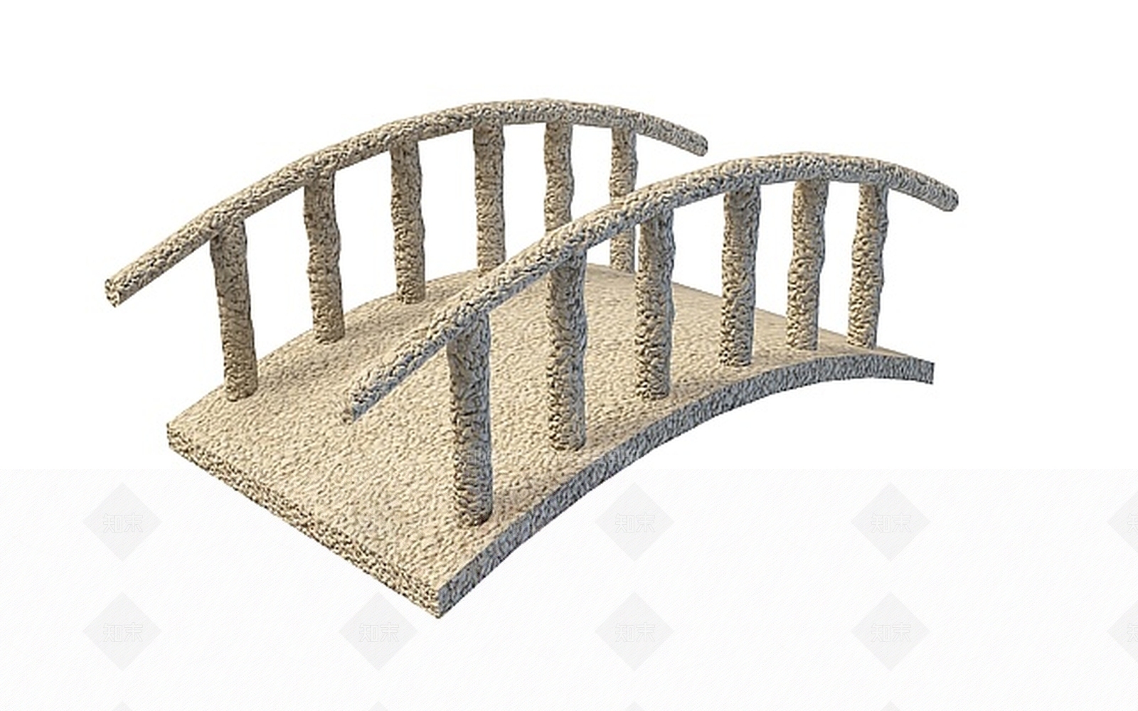 现代石头桥3D模型下载【ID:1197875906】