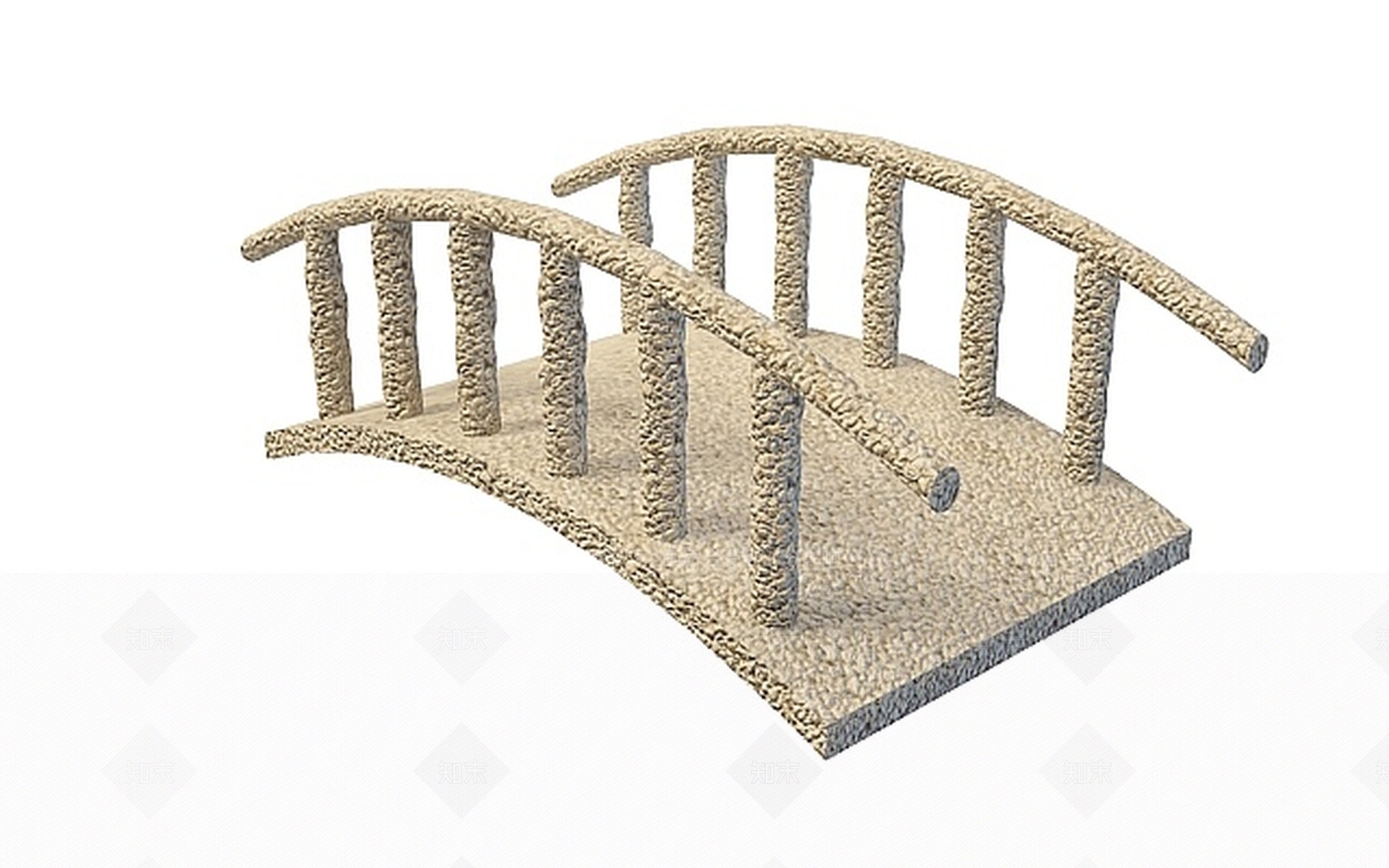 现代石头桥3D模型下载【ID:1197875906】
