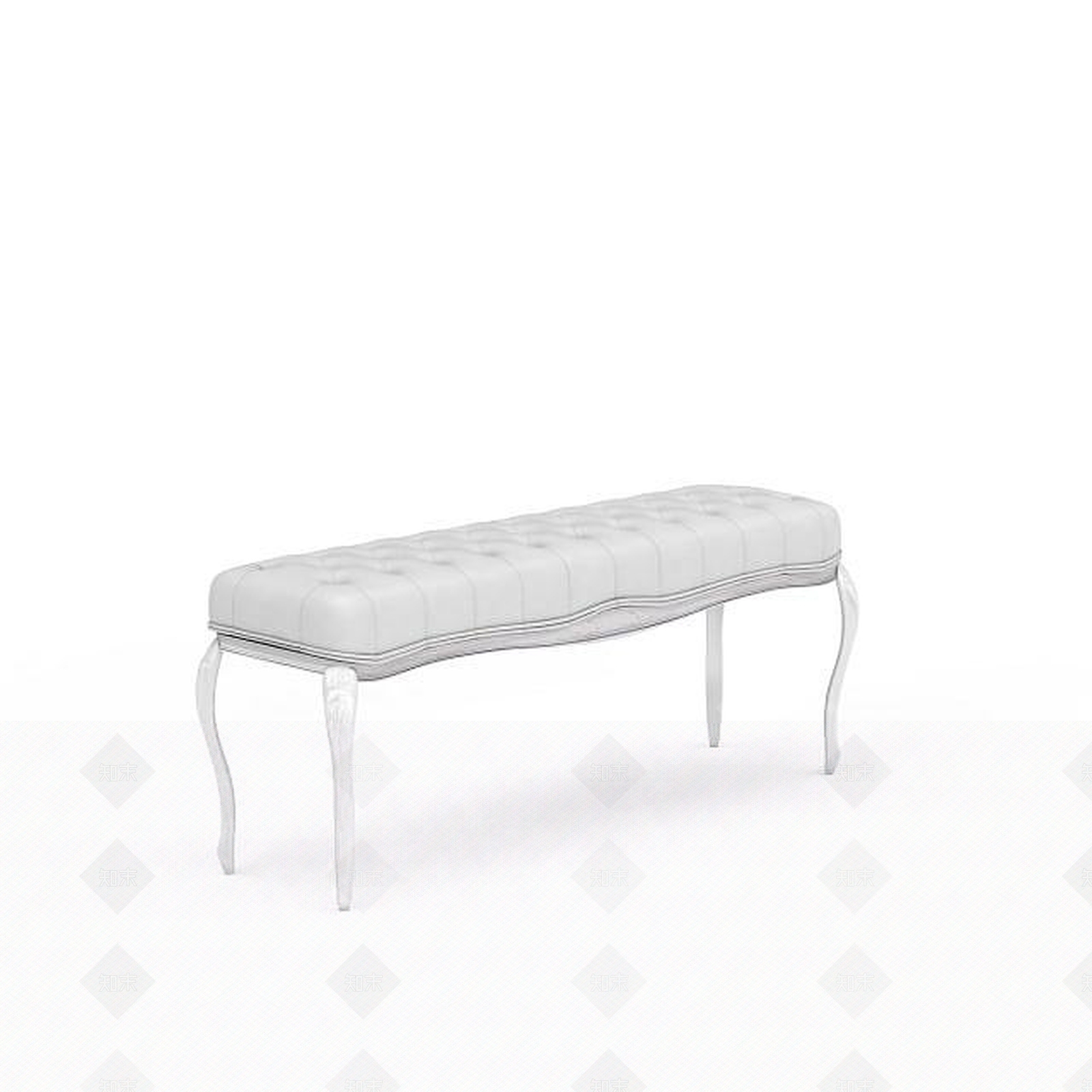 现代长条凳子3D模型下载【ID:1197876217】