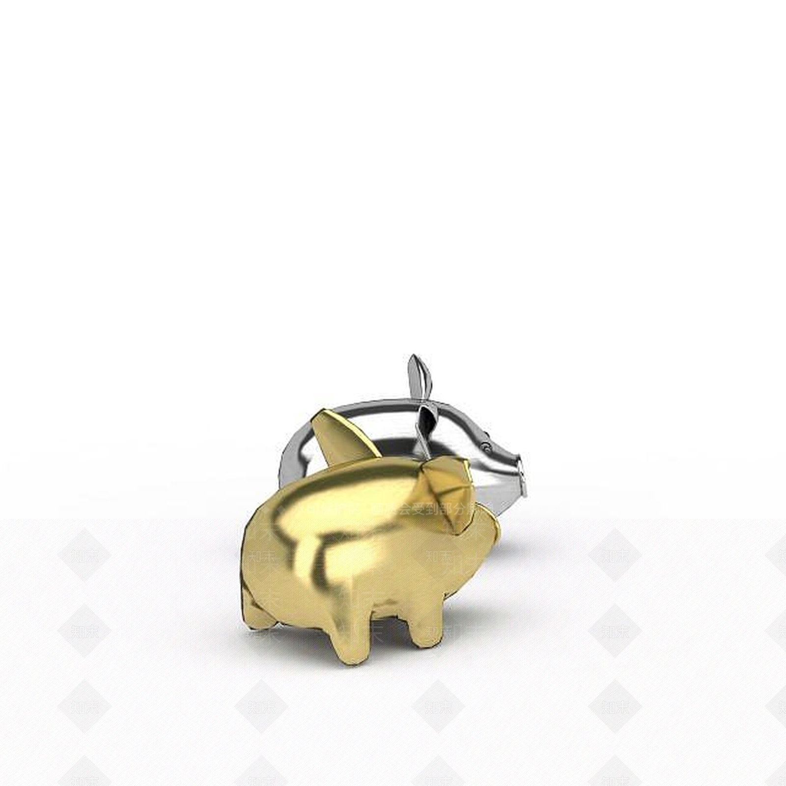 现代小猪工艺摆件3D模型下载【ID:1197876397】