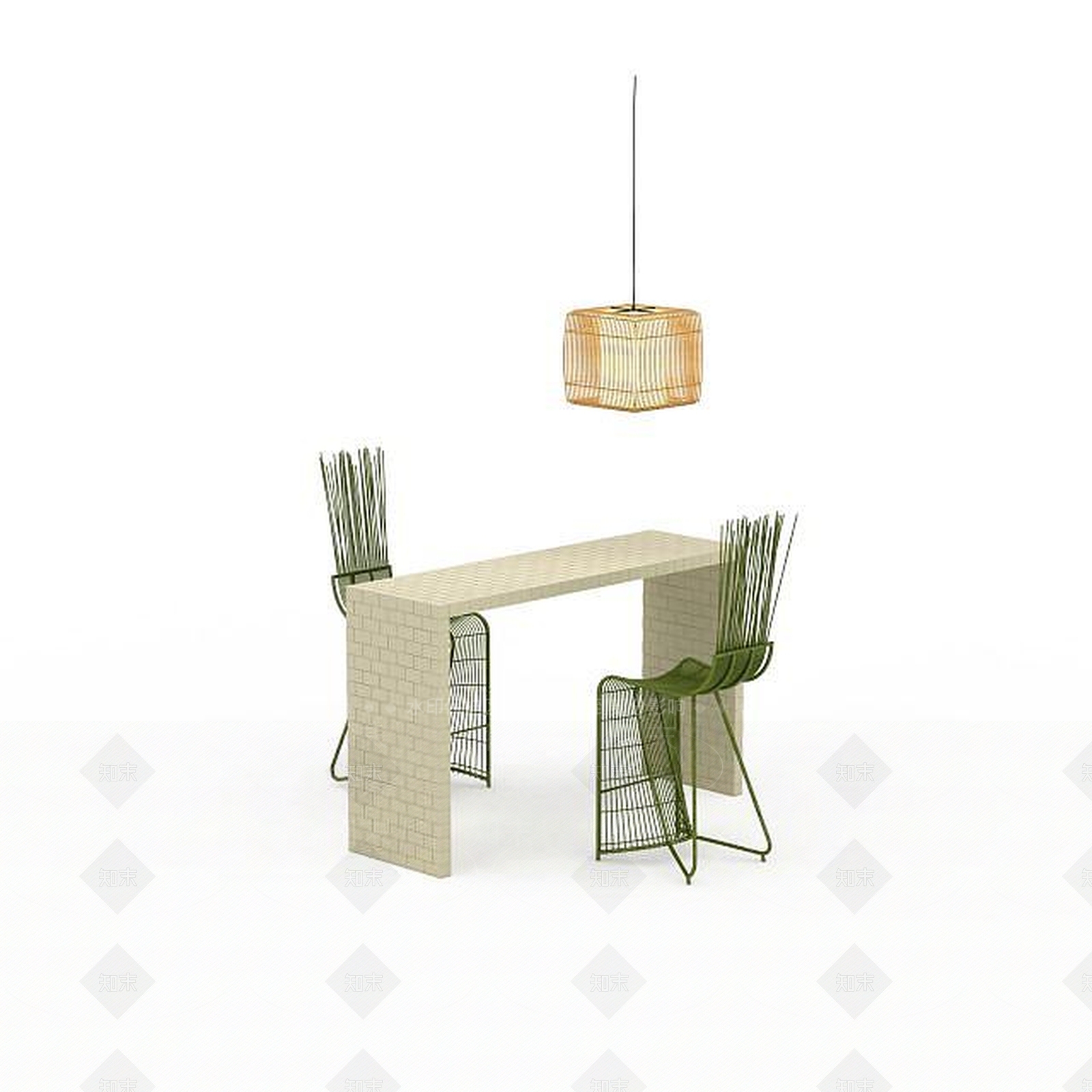现代藤编家具3D模型下载【ID:1197877350】