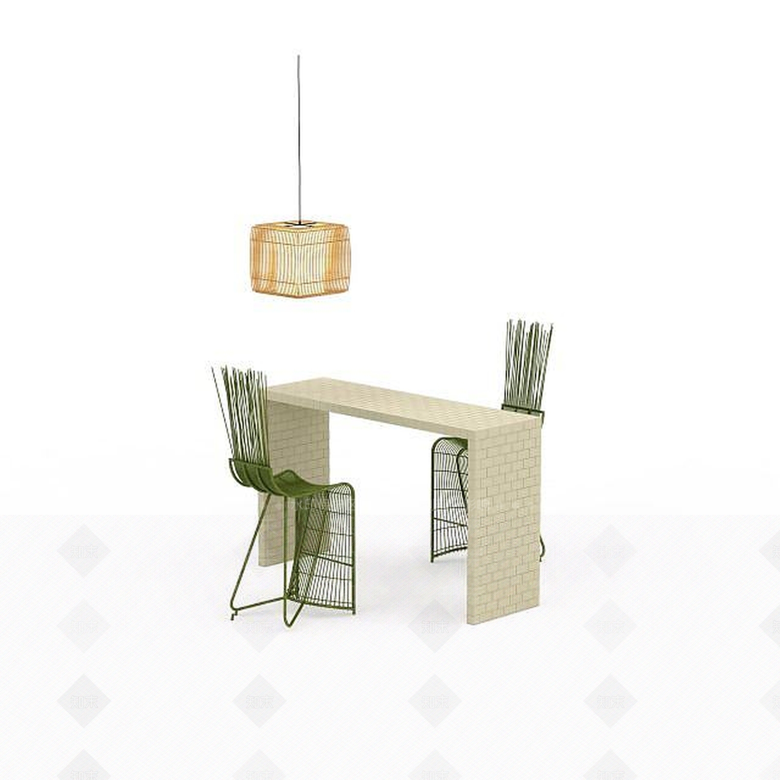 现代藤编家具3D模型下载【ID:1197877350】